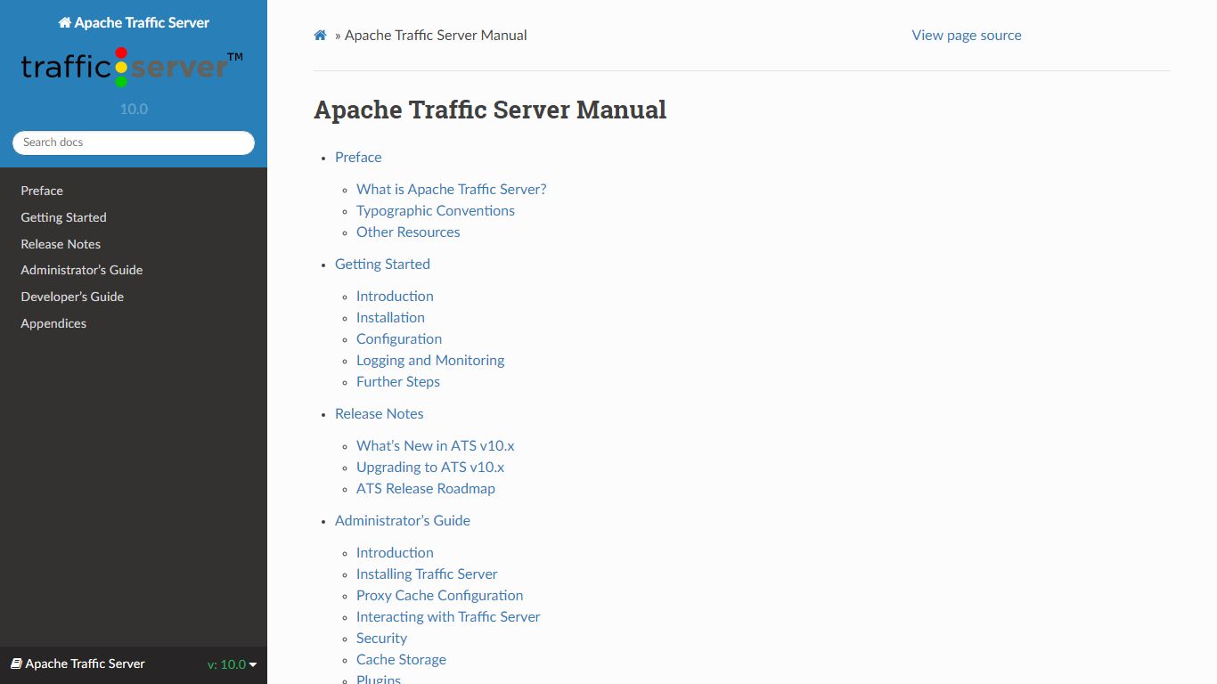 Apache Traffic Server Manual — Apache Traffic Server 10.0.0 documentation