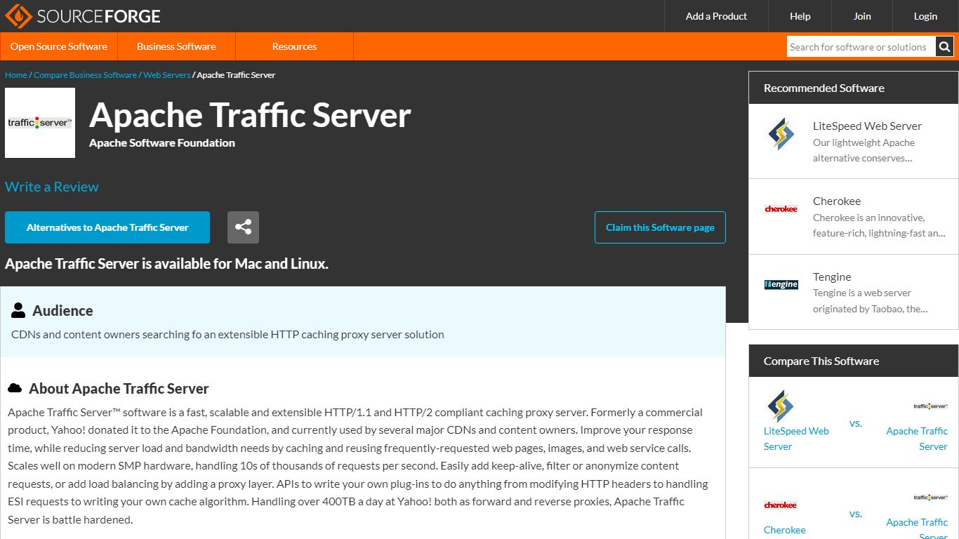 Apache Traffic Server Reviews and Pricing 2022 - SourceForge